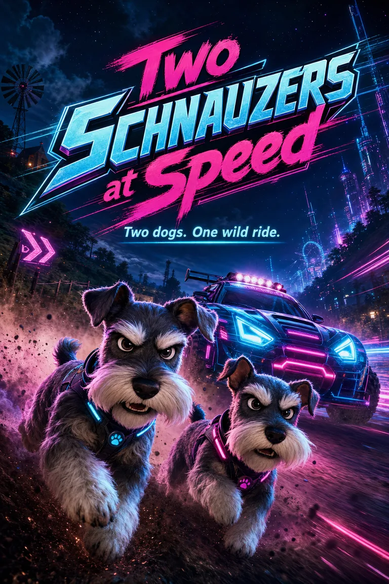 Two Schnauzers at Speed