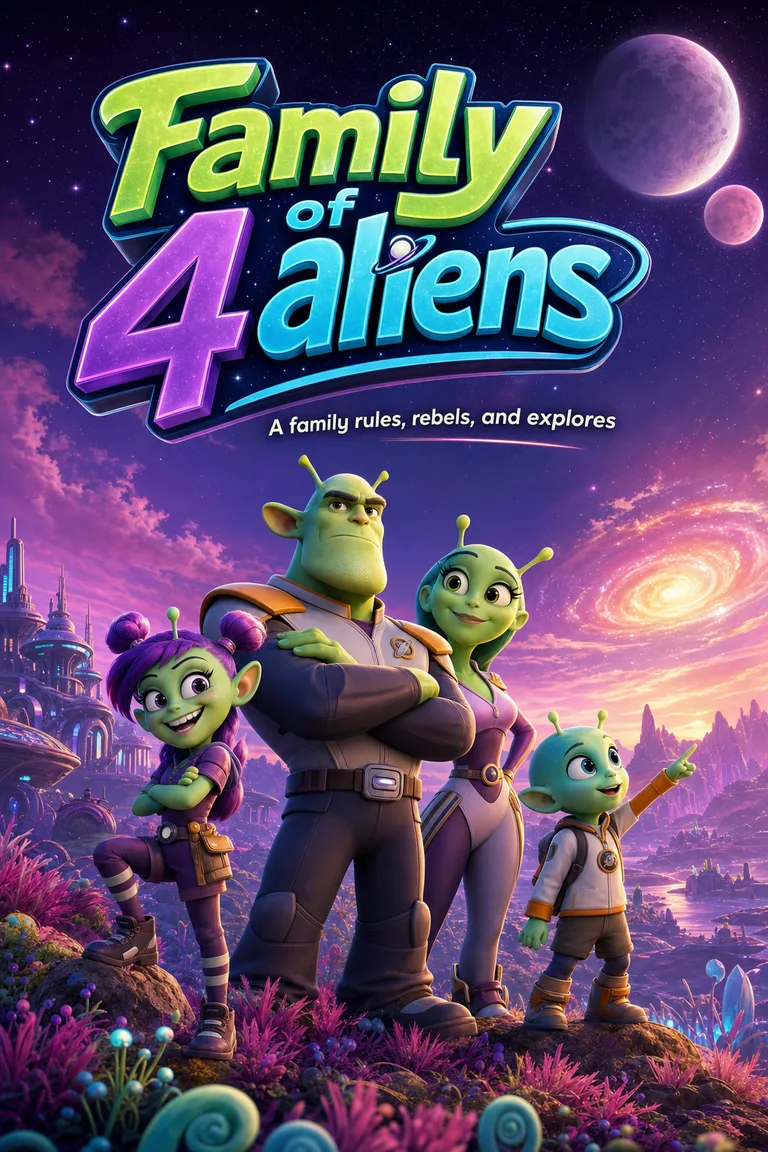 Family of 4 aliens